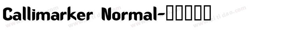 Callimarker Normal字体转换